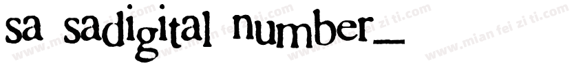 sa sadigital number字体转换